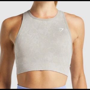 Gymshark Adapt Butterfly Animal Seamless Sports Bra in Grey | Size S